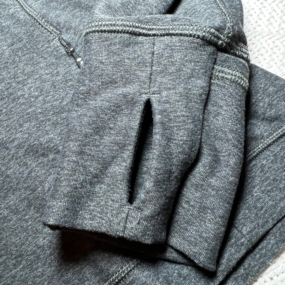 Lululemon Runderful Top Heathered Charcoal Grey Long Sleeve Running Shirt sz 6 - Picture 5 of 9